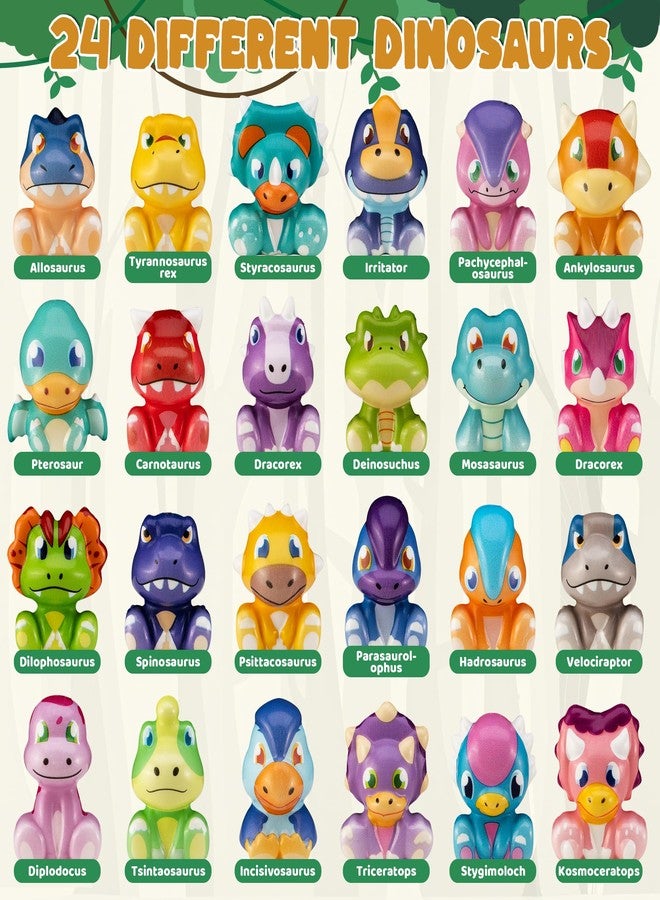 DMIGHT Dinosaur Party Favors for Kids 24PCS Dinosaur Squishy Toys,Goodie Bag Stuffers, Pinata Stuffers,Birthday Gifts for Boys & Girls,Treasure Chest Prizes,Classroom Prizes for Kids - Image 2